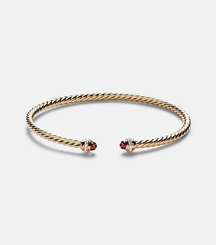Bracelet Cablespira® Flex en or 18 ct, grenats et diamants - David Yurman - Modalova