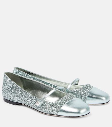 Ballerines Elisa en cuir à paillettes - Jimmy Choo - Modalova