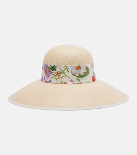 Chapeau Panama Flora en sergé - Gucci - Modalova