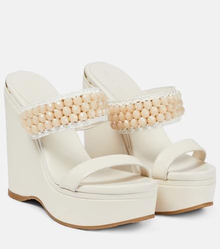 Mules Amoure Wedge 130 en cuir - Jimmy Choo - Modalova