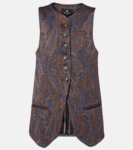Gilet en coton mélangé à motif cachemire - Etro - Modalova