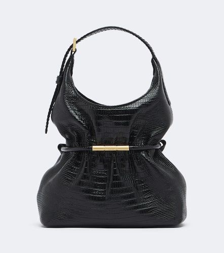Sac Sphynx Mini en cuir façon croco - Balmain - Modalova