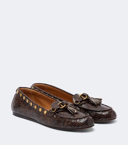 Mocassins Faxel en cuir façon serpent - Isabel Marant - Modalova