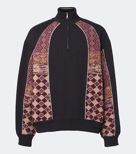 Pull demi-zippé en coton et laine - Dries Van Noten - Modalova