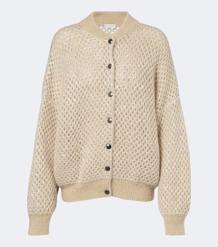 Cardigan en mohair mélangé à sequins - Brunello Cucinelli - Modalova