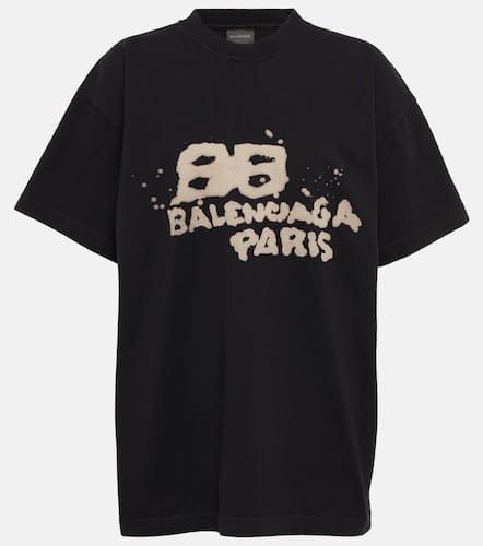 T-shirt oversize en coton à logo - Balenciaga - Modalova