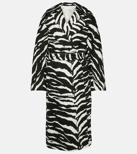Alaïa Trench en denim à imprimé zébré - Alaia - Modalova