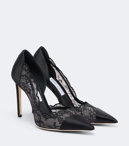 Escarpins Brigitte en satin et dentelle - Jimmy Choo - Modalova