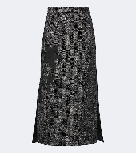 Jupe midi en laine mélangée à broderies - Erdem - Modalova