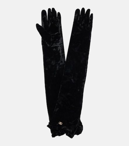 Gants VLogo en velours - Valentino Garavani - Modalova