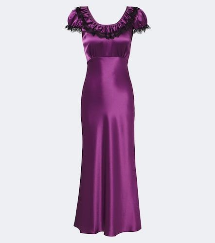 Robe longue en satin à dentelle - Rodarte - Modalova