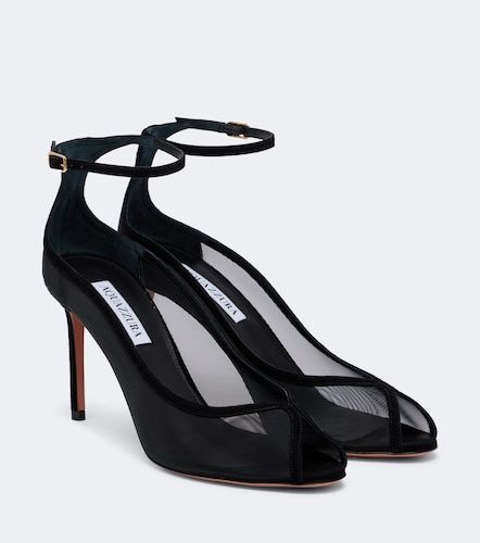 Sandales Love Affair en mesh et daim - Aquazzura - Modalova