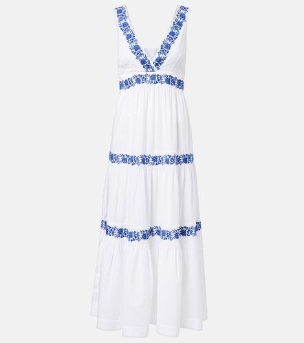 Robe longue Cannes brodée en coton - Heidi Klein - Modalova
