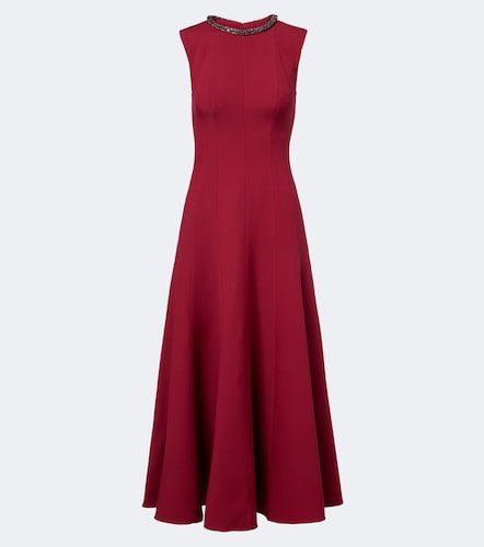 Robe midi en laine et soie à ornements - Roland Mouret - Modalova