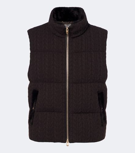 Veste doudoune sans manches en cachemire - Agnona - Modalova