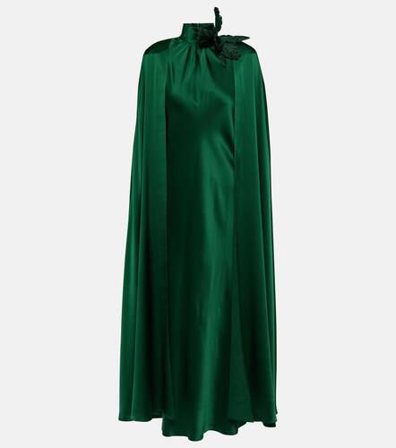 Robe longue brodée en satin de soie - Rodarte - Modalova