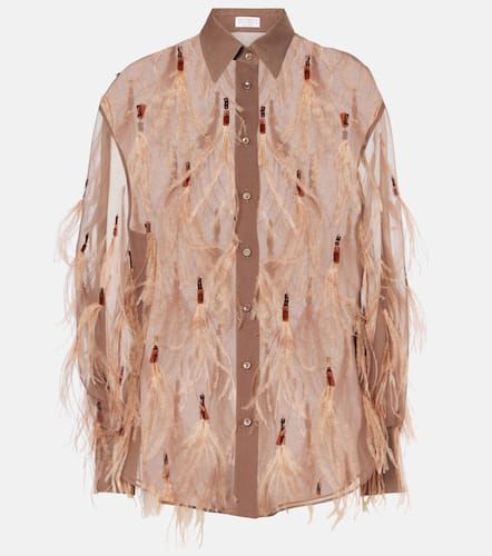 Chemise en soie à plumes - Brunello Cucinelli - Modalova