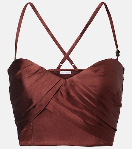 Top raccourci Palmire en satin - Poupette St Barth - Modalova