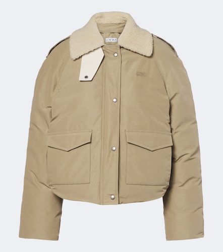 Veste en coton mélangé et shearling - Loewe - Modalova