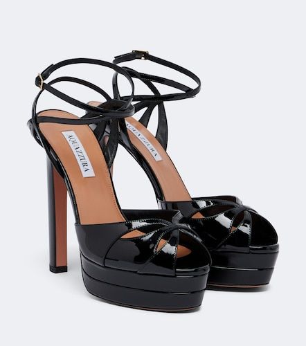 Sandales Moves à plateau en cuir verni - Aquazzura - Modalova