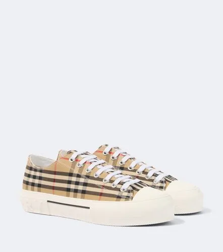 Baskets Check en toile - Burberry - Modalova