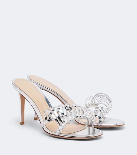 Mules en cuir métallisé - Gianvito Rossi - Modalova