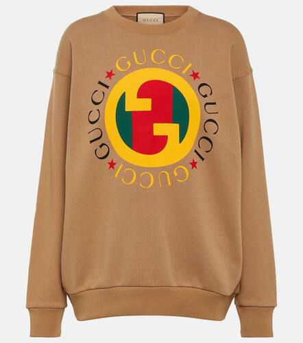 Sweat-shirt imprimé en coton à logo - Gucci - Modalova