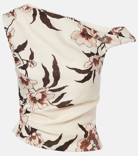 Top asymétrique en lin à fleurs - SIR - Modalova