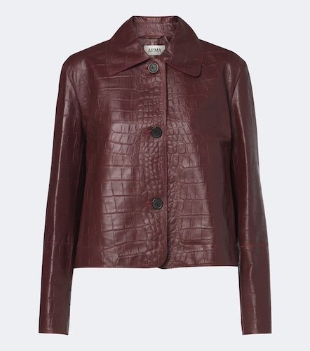 Veste courte Emy en cuir façon croco - Arma - Modalova