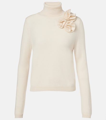 Pull en laine et cachemire à appliqués floraux - Jardin des Orangers - Modalova