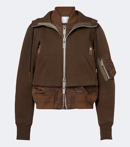 Sweat-shirt à capuche en coton mélangé - Sacai - Modalova