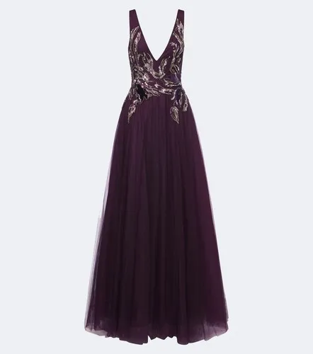 Robe longue Vianna à ornements - Costarellos - Modalova