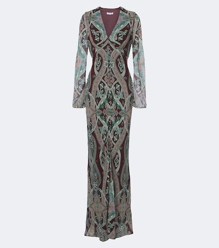 Robe longue Daciana en soie à imprimé - Veronica Beard - Modalova