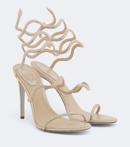 Sandales Cleo en satin à cristaux - Rene Caovilla - Modalova