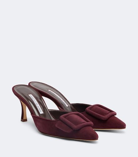 Mules Maysale 70 en daim - Manolo Blahnik - Modalova
