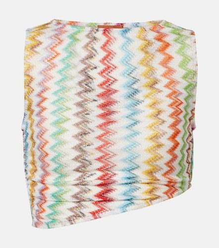 Top court Zigzag en lamé froncé - Missoni - Modalova