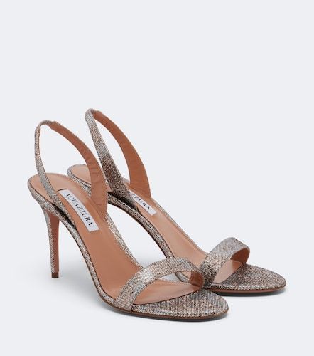 Sandales slingback So Nude en cuir métallisé - Aquazzura - Modalova