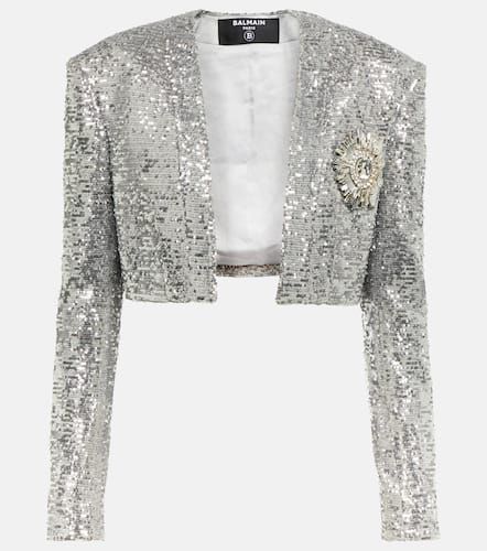 Balmain Blazer raccourci à sequins - Balmain - Modalova