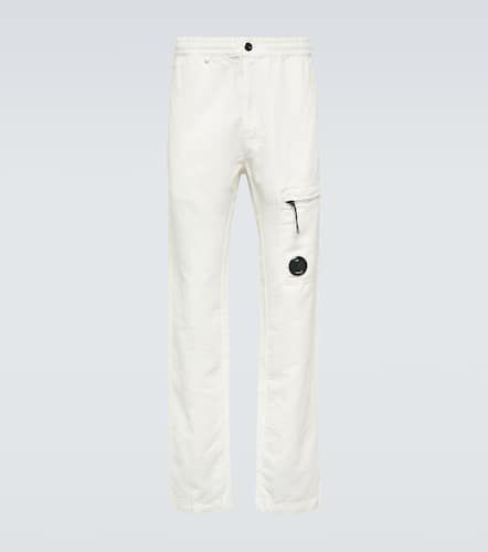 Pantalon droit en coton et lin - C.P. Company - Modalova