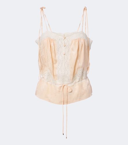 Chloé Top en satin de soie à dentelle - Chloe - Modalova