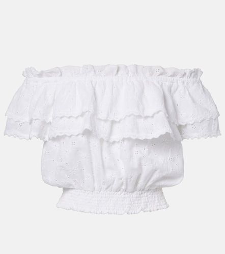 Top raccourci Ruth en coton à broderies anglaises - Melissa Odabash - Modalova