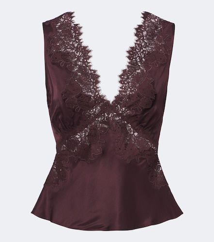 Rixo Top Emmie en satin à dentelle - Rixo - Modalova