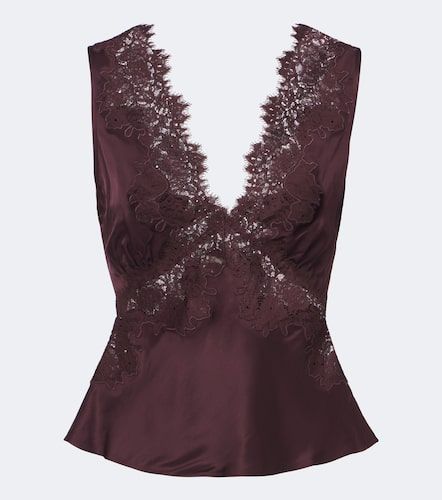 Rixo Top Emmie en satin à dentelle - Rixo - Modalova