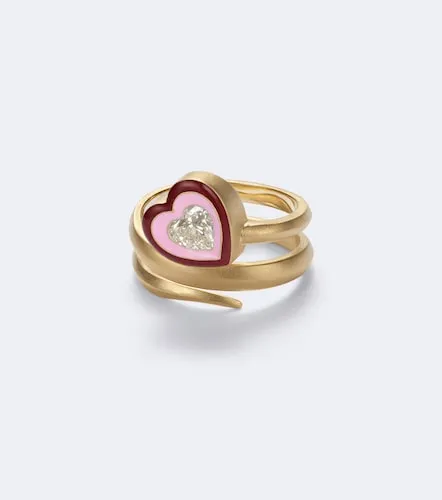 Bague Love Loop en or 18 ct, émail et diamant - Kamyen - Modalova