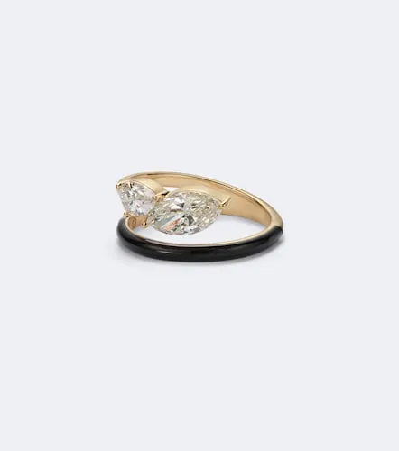 Bague Emily en or 18 ct, émail et diamants - Kamyen - Modalova