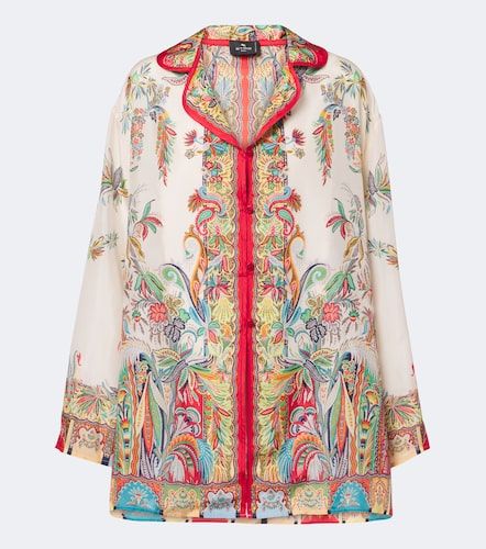 Chemise oversize en soie à motif cachemire - Etro - Modalova