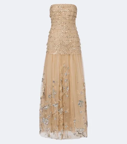 Robe longue bustier à ornements - Georges Hobeika - Modalova