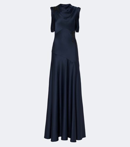 Robe longue en satin à ornements - Erdem - Modalova