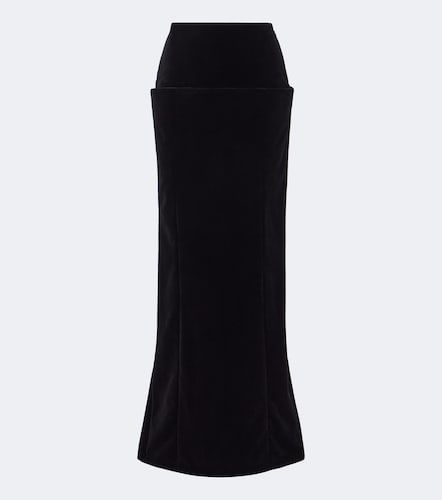 Alaïa Jupe longue en velours de coton - Alaia - Modalova