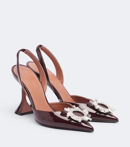 Escarpins slingback Begum en cuir verni - Amina Muaddi - Modalova